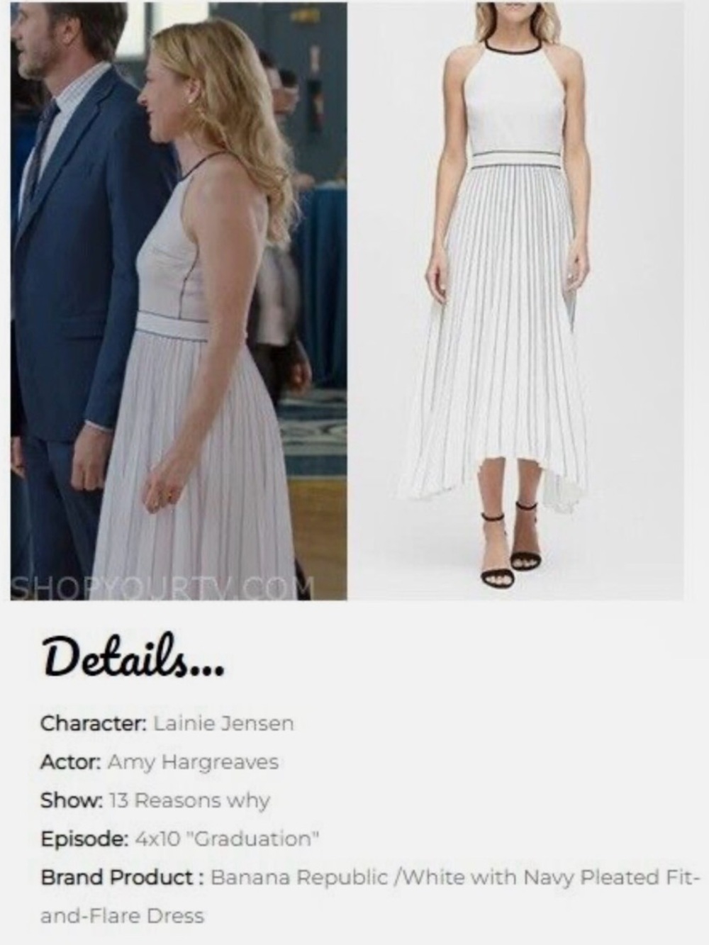 Banana Republic Asymmetrical White Dress